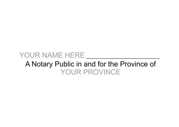 Notary Public Signature Stamp